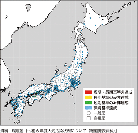 図4-17　全国におけるPM2.5の環境基準達成状況（2024年度）