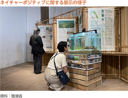 ネイチャーポジティブに関する展示の様子
