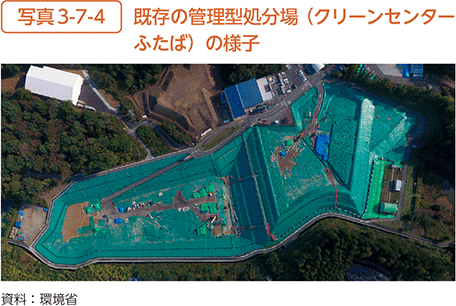 写真3-7-4 既存の管理型処分場(クリーンセンターふたば)の様子