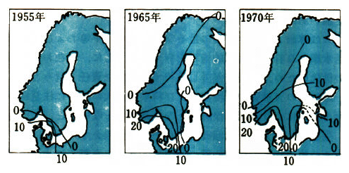 スウェーデンにおける降雨による酸の年間降下量の推移