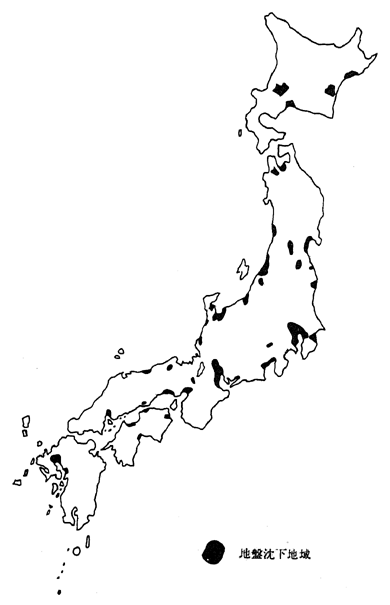 全国の地盤沈下地域