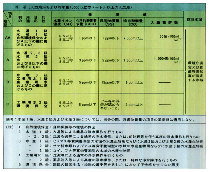 ●生活環境に係る環境基準の例