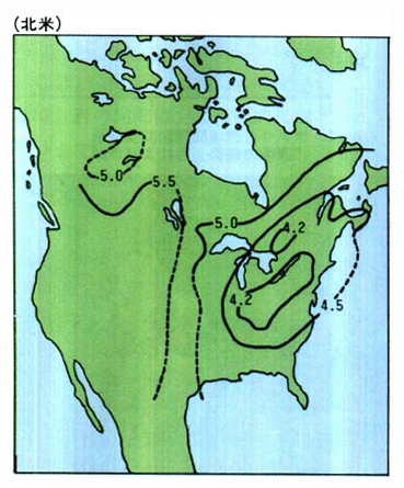 ■欧州と北米における酸性雨の状況