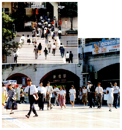 多くの人々が活動する都市―朝の出動風景―