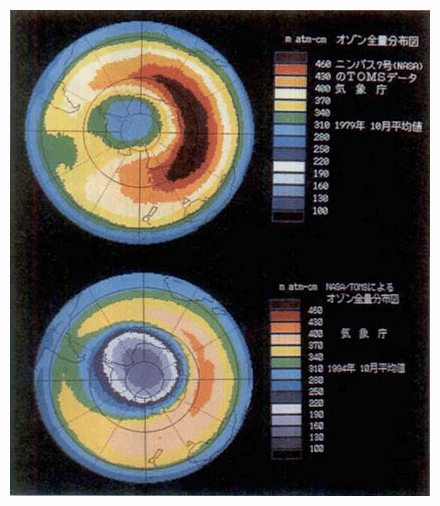 オゾン全量分布図