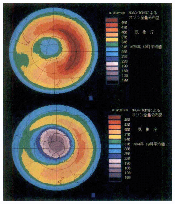 オゾン全量分布図
