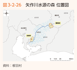 図3-2-26　矢作川水源の森位置図