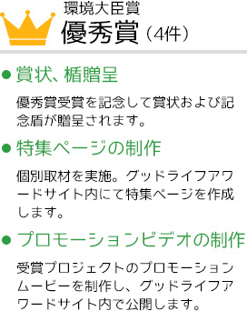 環境大臣賞優秀賞（3件）プロモーションビデオの制作