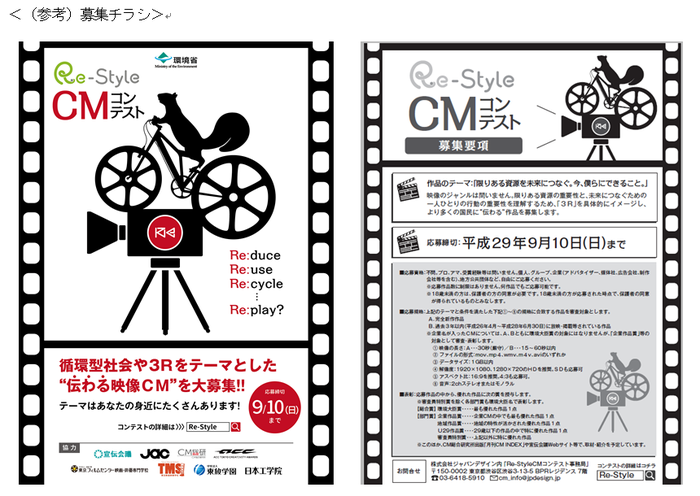 リ・スタイル ＣＭコンテスト：募集チラシ