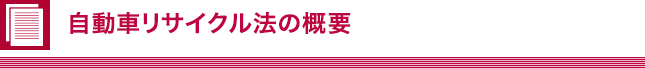 自動車リサイクル法の概要