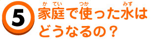 家庭で使った水はどうなるの？