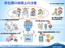 スライド、浄化槽の使用上の注意