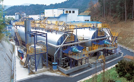 乾式メタン発酵(50t/d・発酵槽2層)