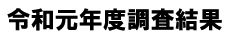 令和元年度調査結果