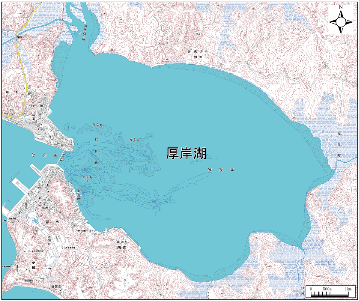 厚岸湖範囲または位置（拡大画像）