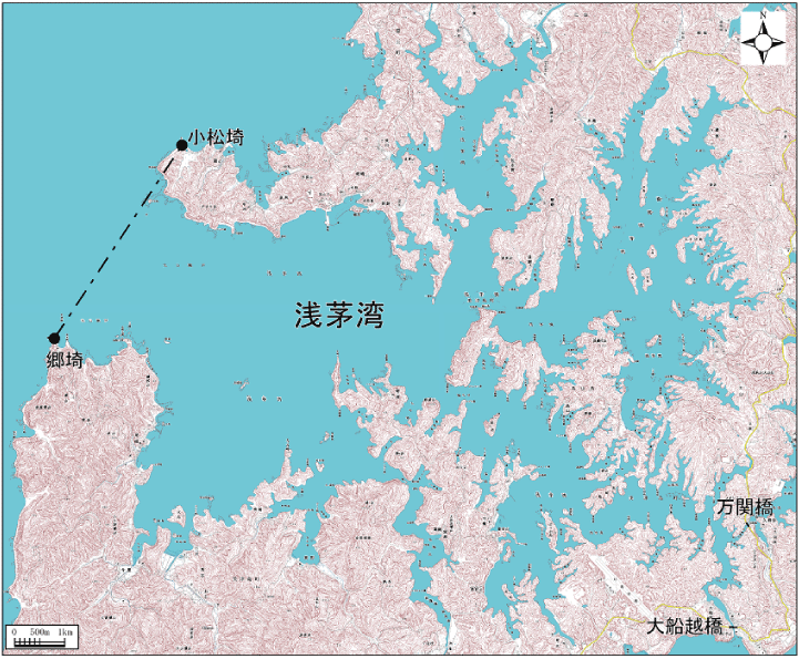 浅茅湾範囲または位置