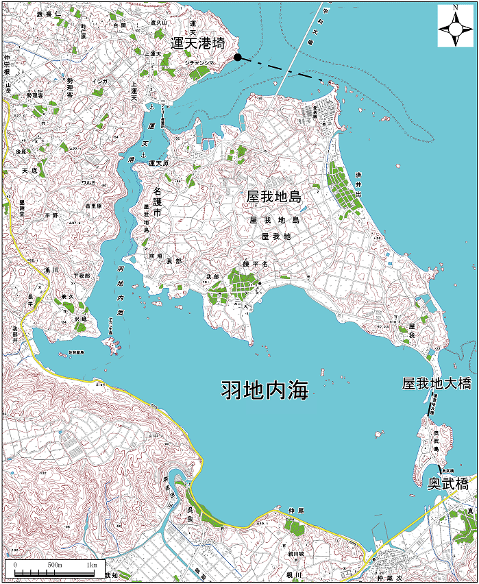 羽地内海範囲または位置