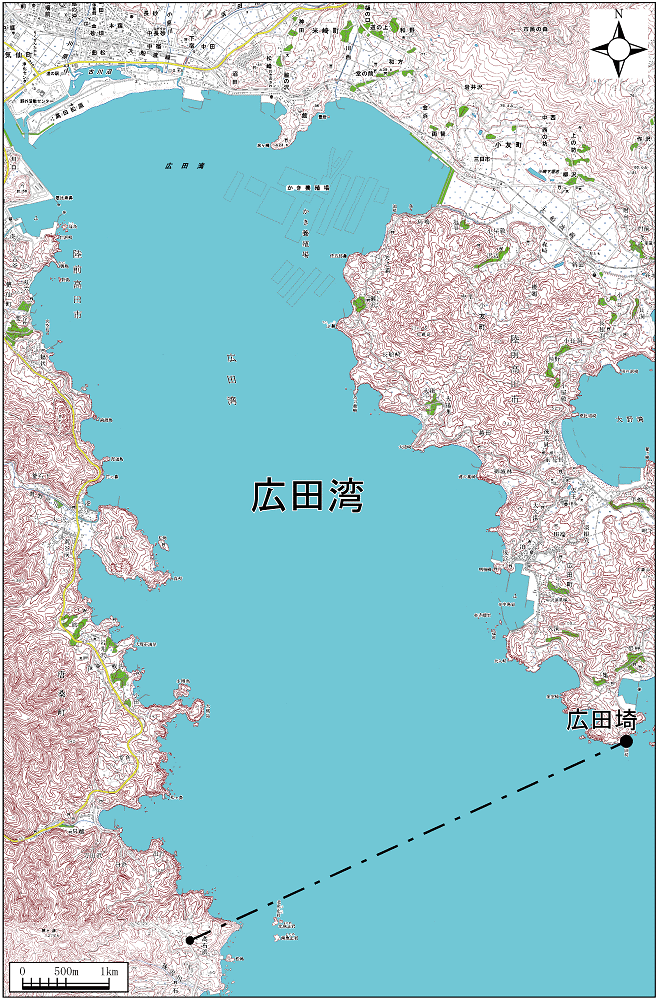 広田湾範囲または位置