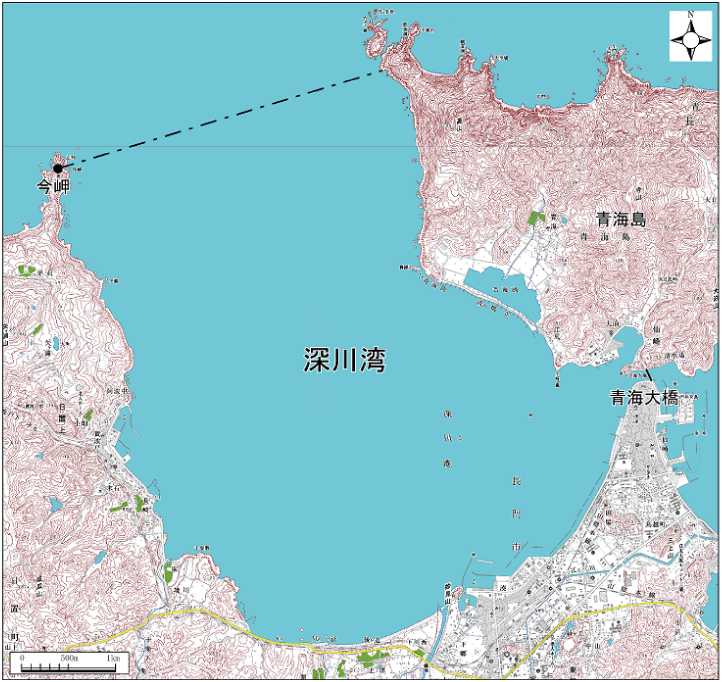 深川湾範囲または位置（拡大画像）