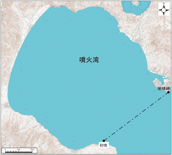 噴火湾範囲または位置（拡大画像）