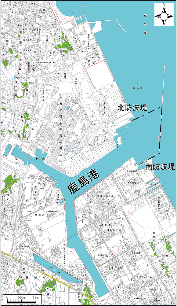 鹿島港範囲または位置