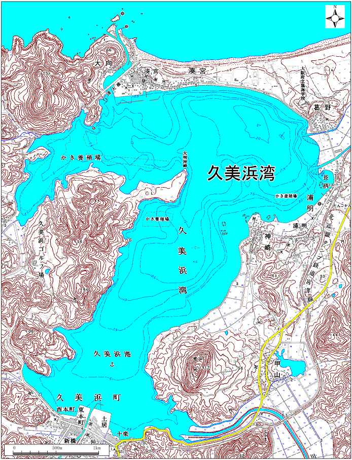 久美浜湾範囲または位置