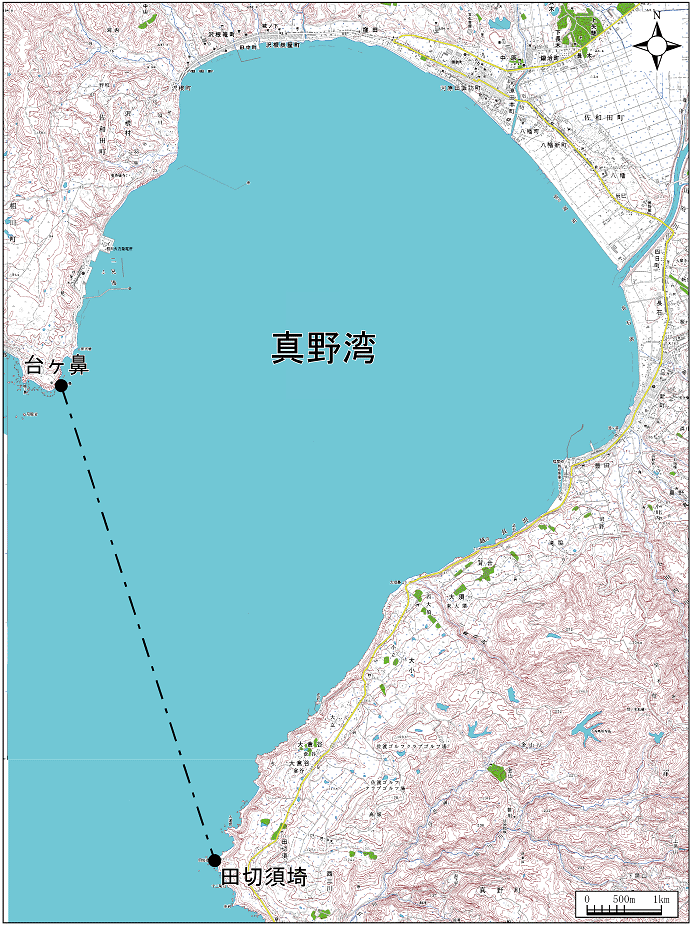 真野湾範囲または位置