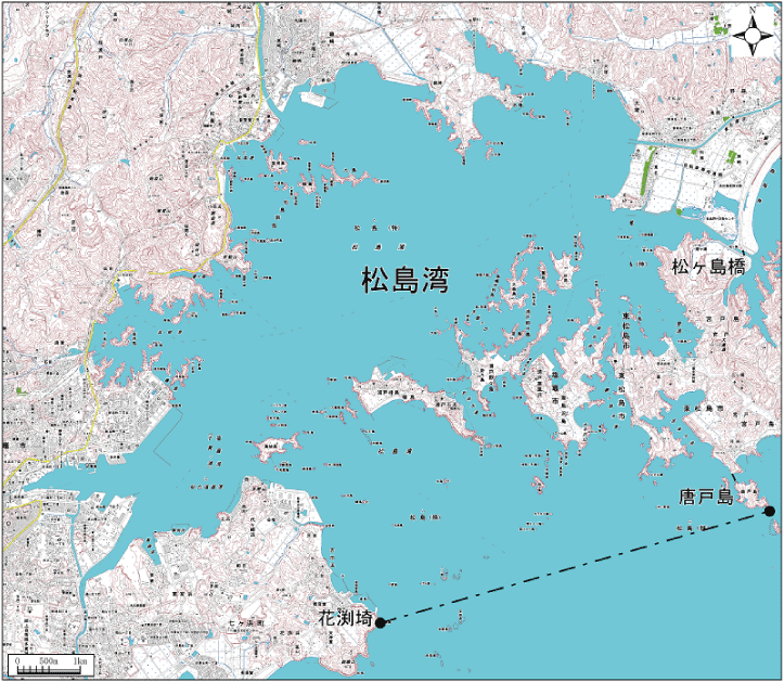 松島湾範囲または位置