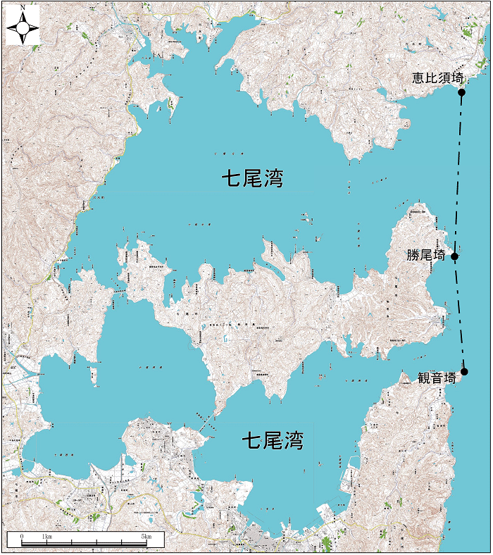 七尾湾範囲または位置