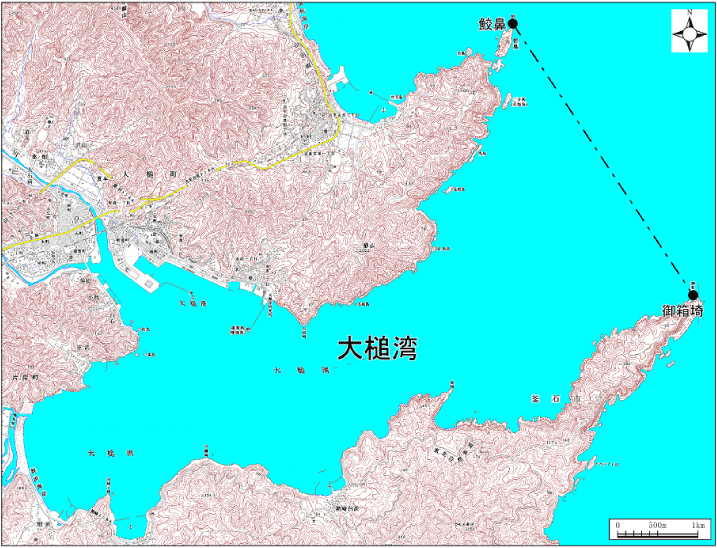 大槌湾範囲または位置