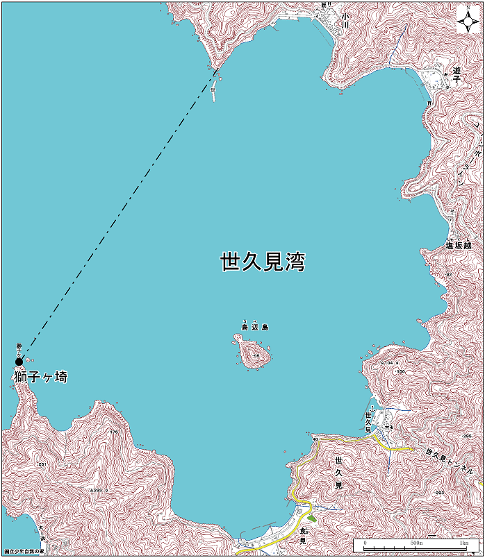 世久見湾範囲または位置（拡大画像）