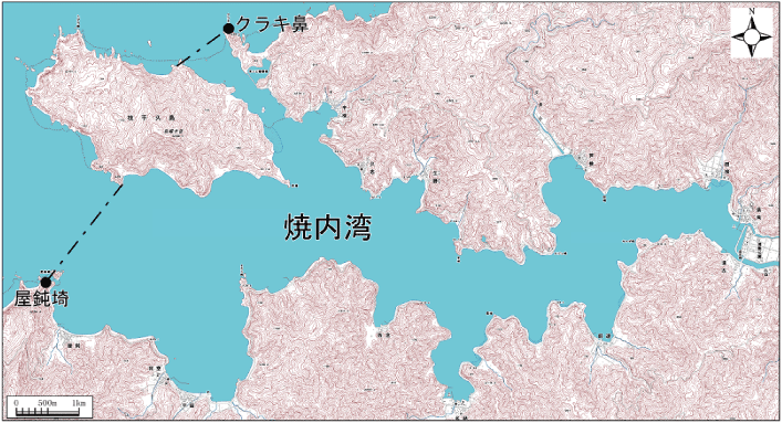 焼内湾範囲または位置