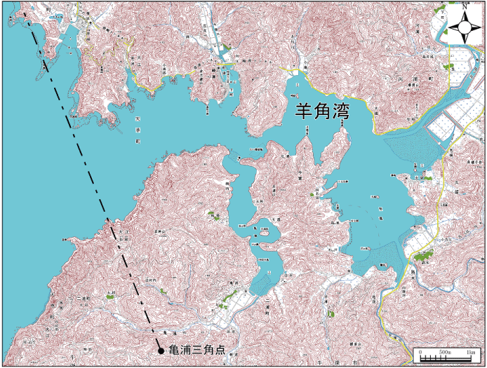 羊角湾範囲または位置