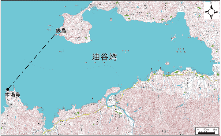 油谷湾範囲または位置