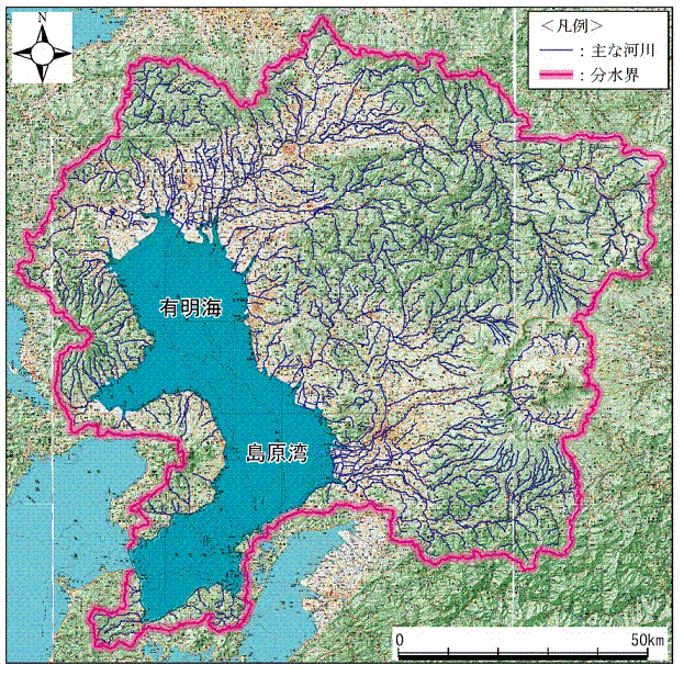 有明海 および 島原湾諸元