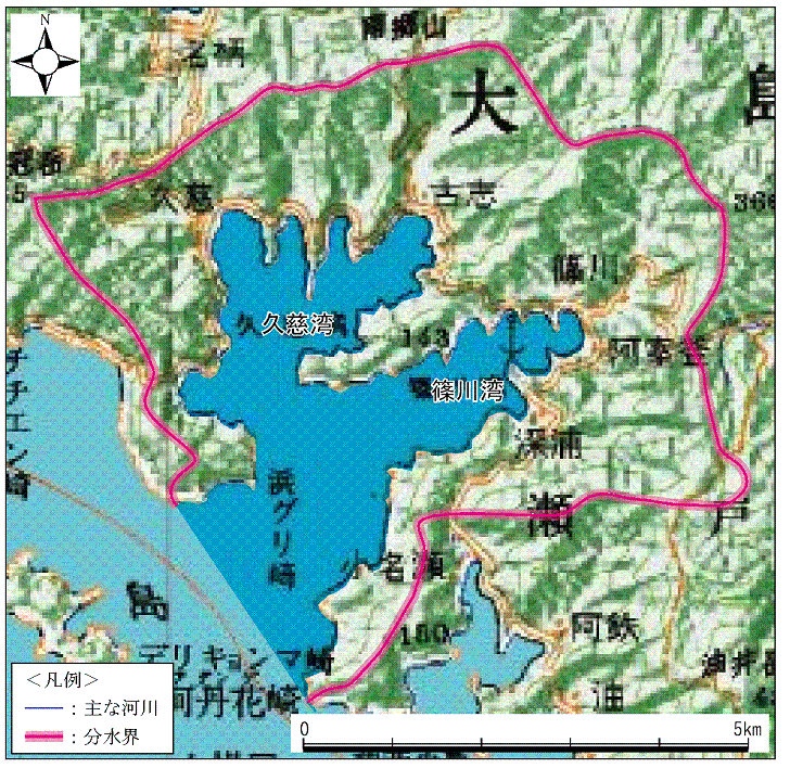 久慈湾 および 篠川湾諸元