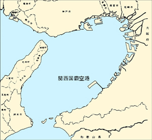 大阪湾地図（関西国際空港周辺）