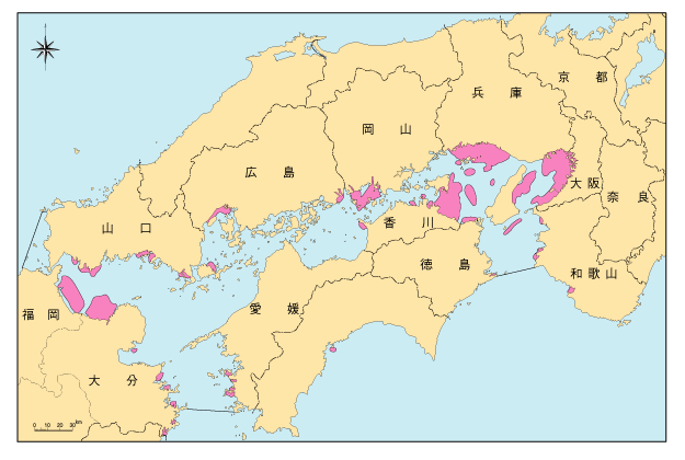 赤潮発生海域（平成１２年）