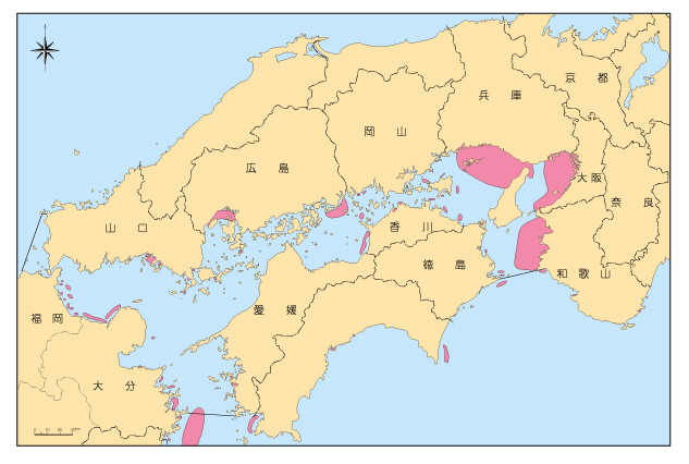 赤潮発生海域（平成１７年）