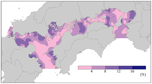 底質分布図（強熱減量）