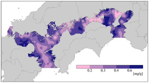 底質分布図（全燐）