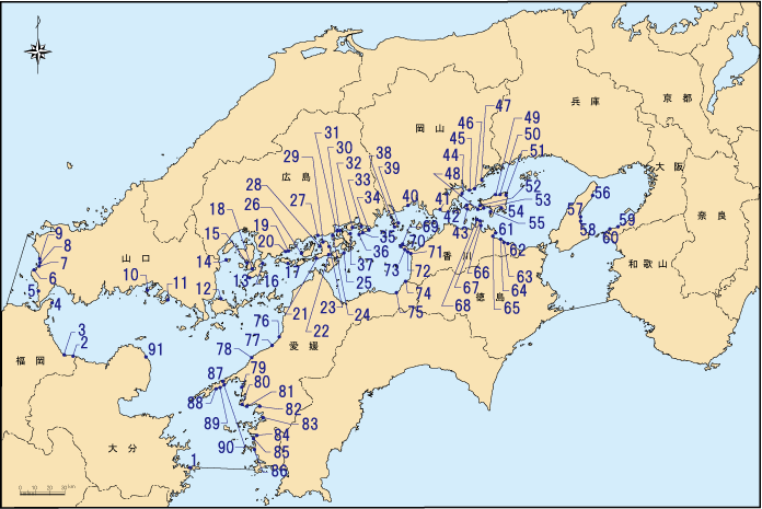 自然海浜保全地区位置図