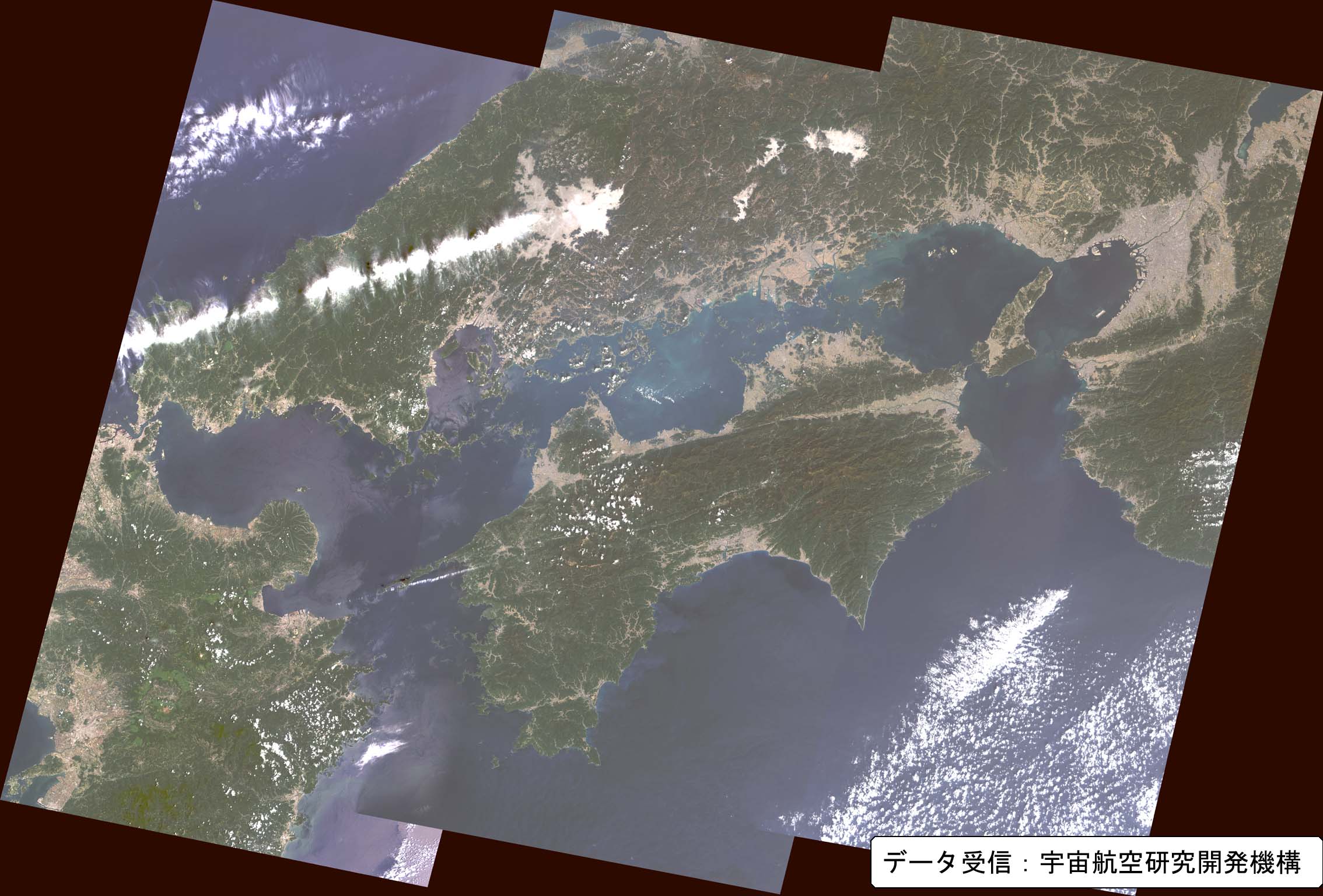 瀬戸内海のLandsat衛星画像