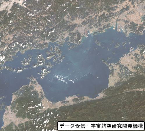 燧灘・備後灘のLandsat衛星画像