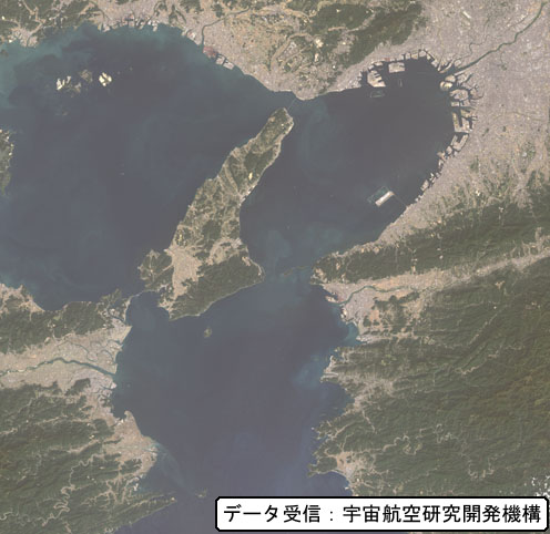 大阪湾・播磨灘のLandsat衛星画像