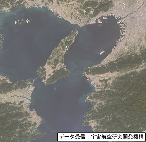 大阪湾・播磨灘のLandsat衛星画像