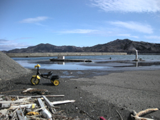 イメージ。大きく地形の変化した鵜住居川河口。